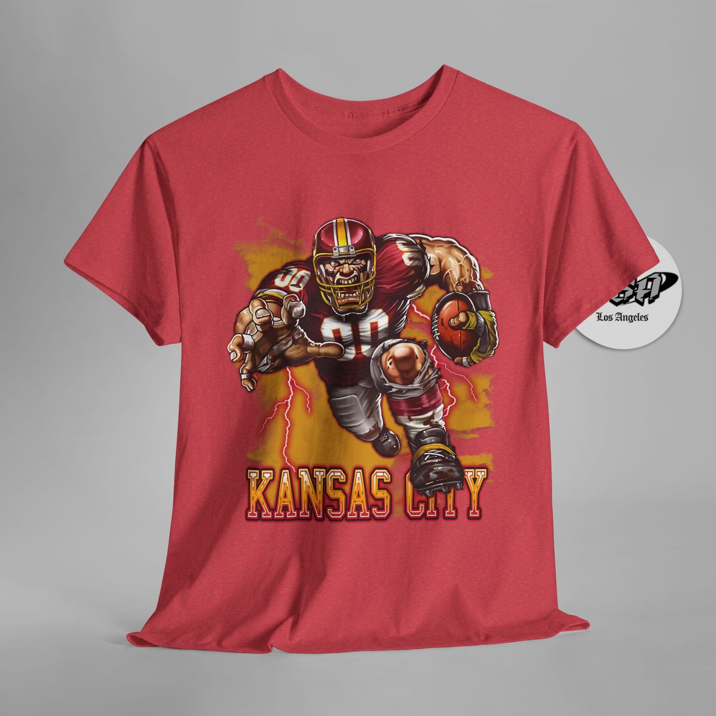 Kansas City Football Mascot Shirt – Red & Gold Fans Game Day Tee