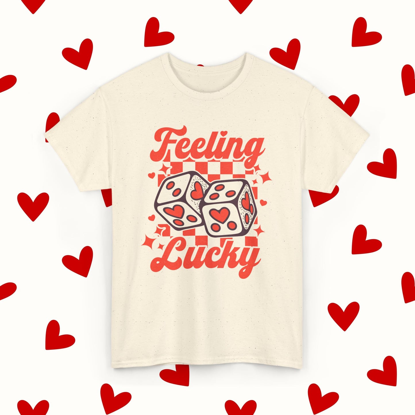 Feeling Lucky T-Shirt – Retro Valentine’s Dice Tee