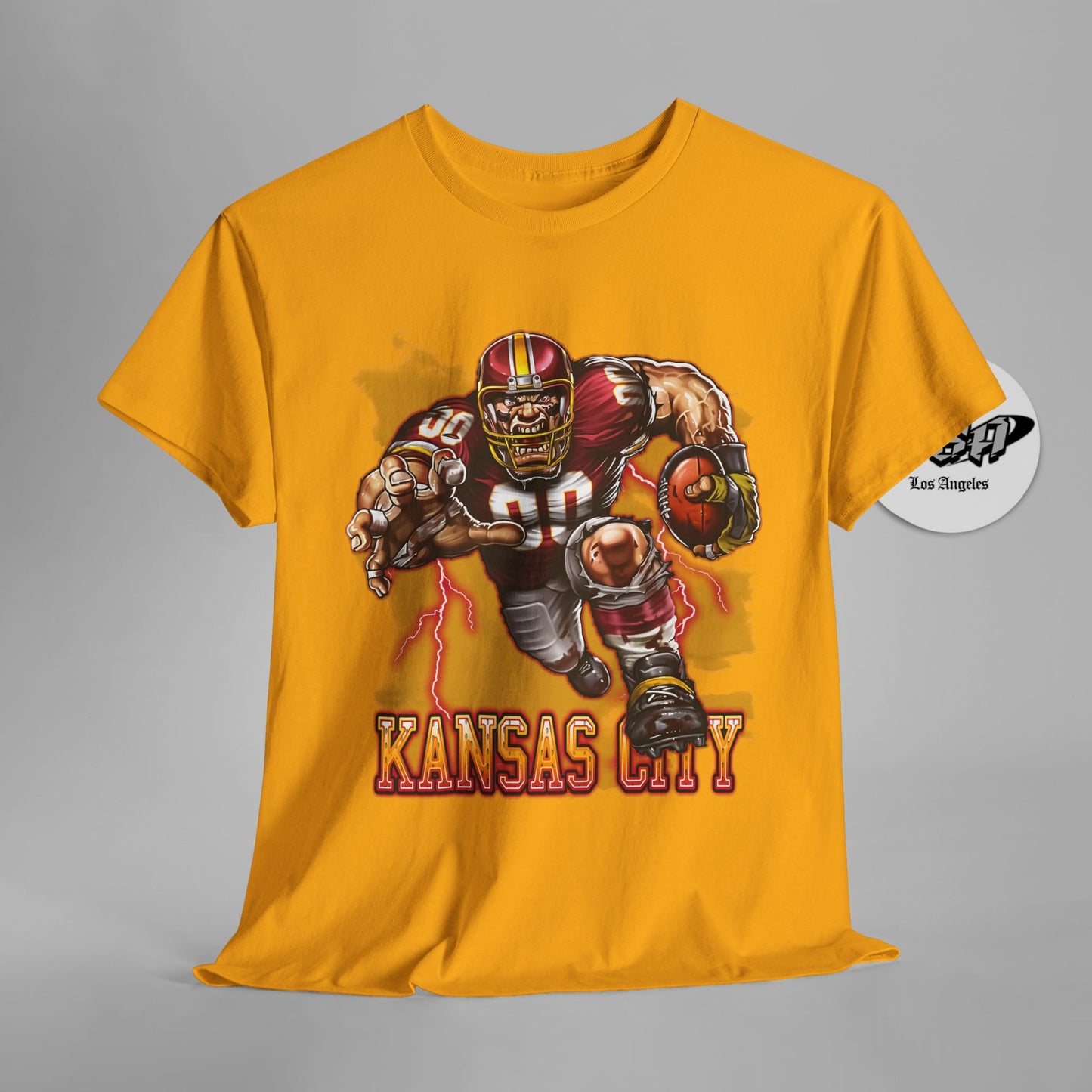 Kansas City Football Mascot Shirt – Red & Gold Fans Game Day Tee