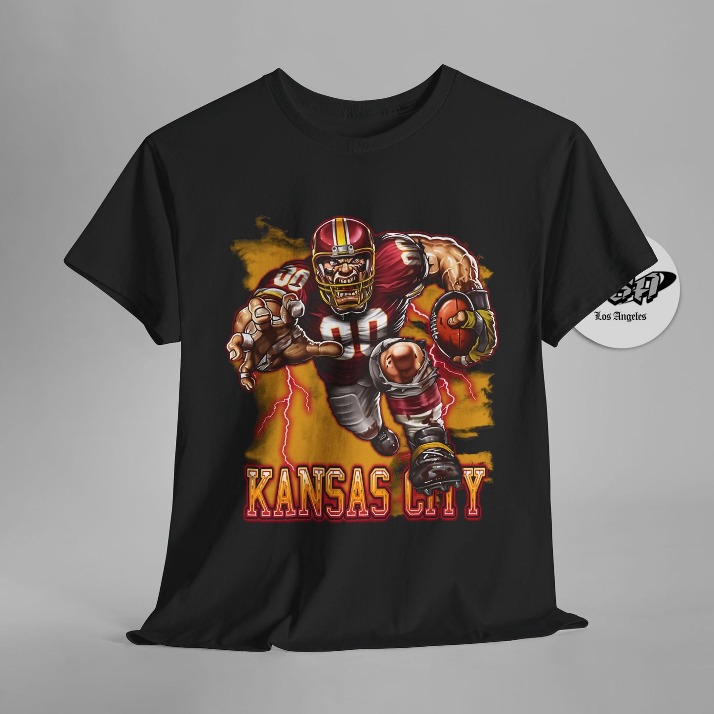 Kansas City Football Mascot Shirt – Red & Gold Fans Game Day Tee