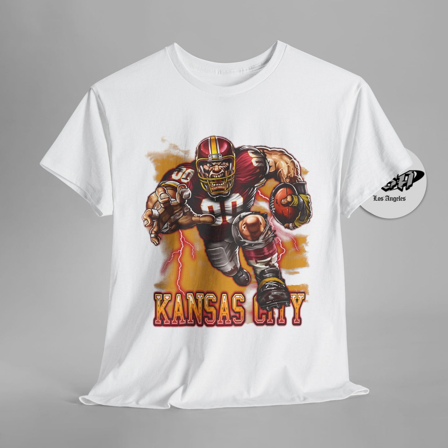 Kansas City Football Mascot Shirt – Red & Gold Fans Game Day Tee