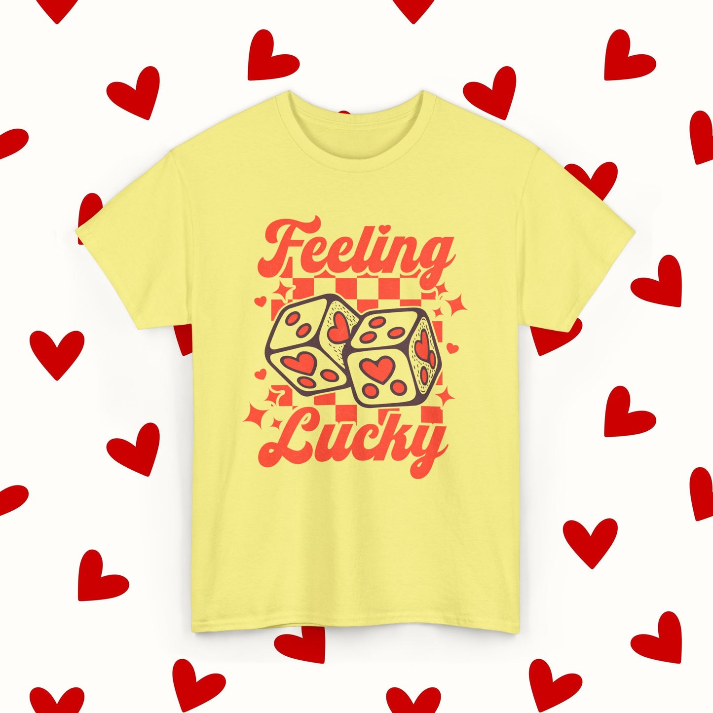 Feeling Lucky T-Shirt – Retro Valentine’s Dice Tee