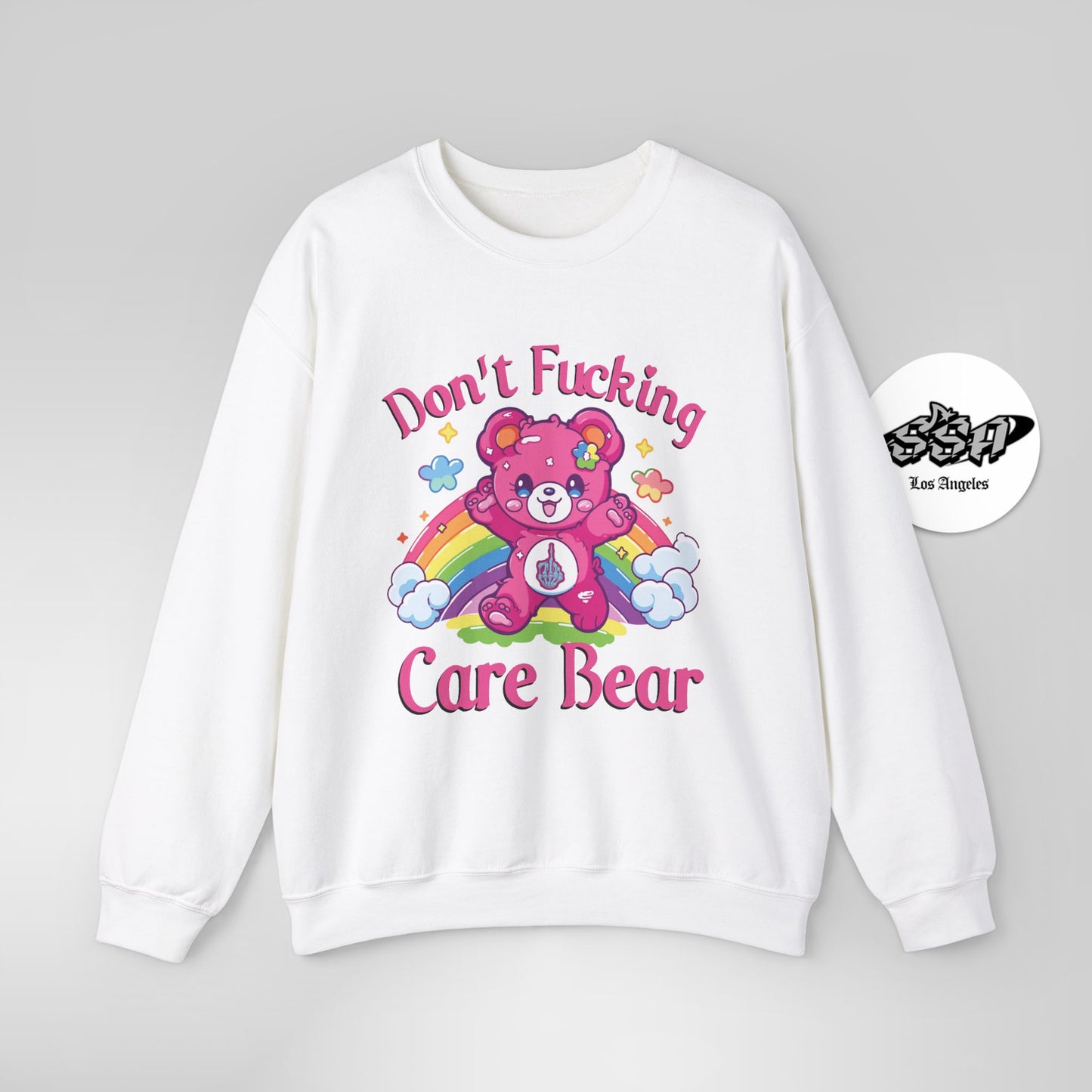 Don’t F***ing Care Bear Sweatshirt – Funny Rainbow Sweater