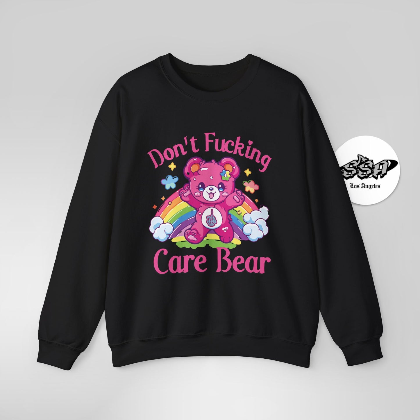 Don’t F***ing Care Bear Sweatshirt – Funny Rainbow Sweater