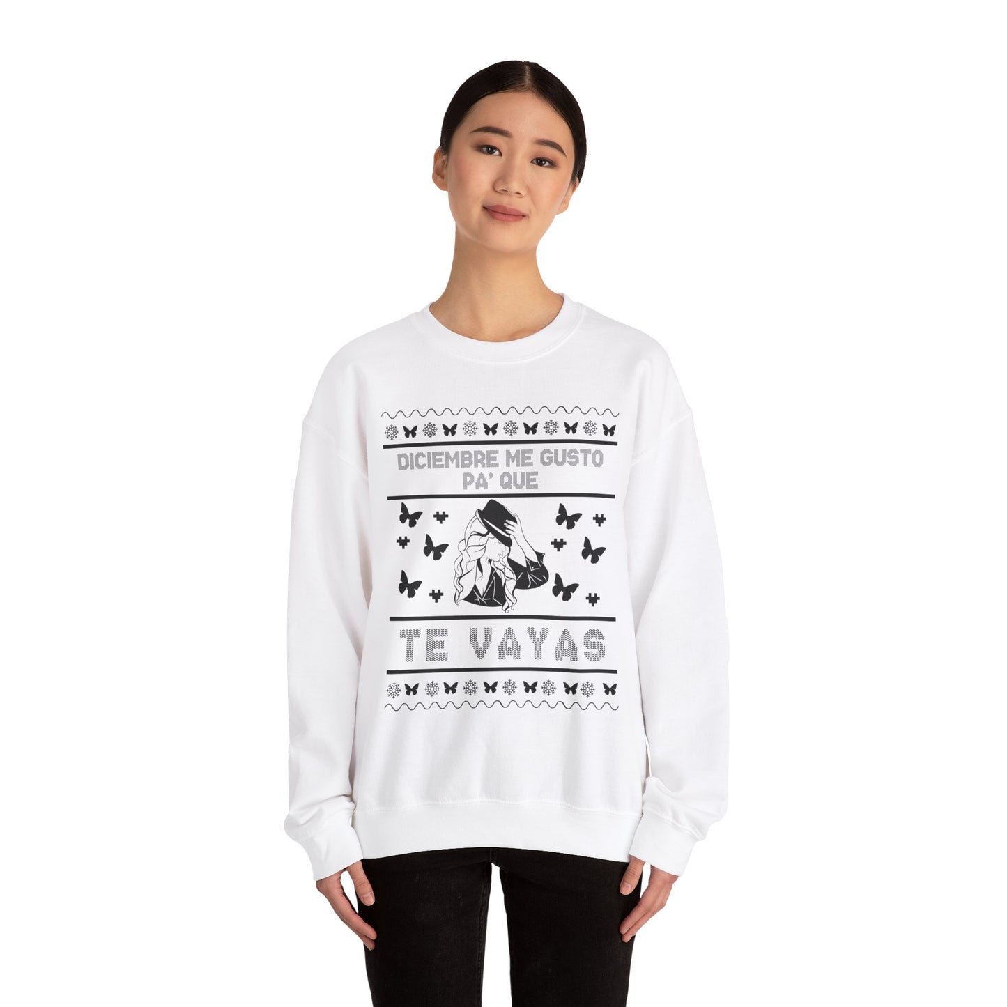 Diciembre Me Gustó Ugly Christmas Sweater – Jenni Lyrics Holiday Sweatshirt