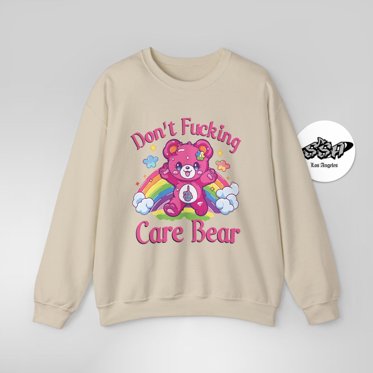 Don’t F***ing Care Bear Sweatshirt – Funny Rainbow Sweater