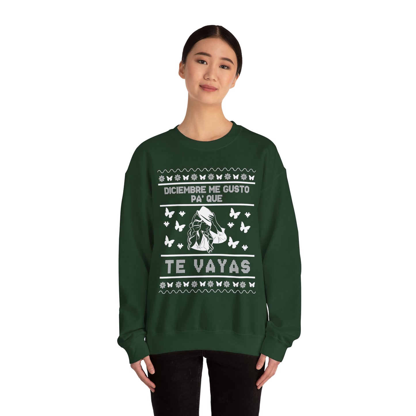 Diciembre Me Gustó Ugly Christmas Sweater – Jenni Lyrics Holiday Sweatshirt