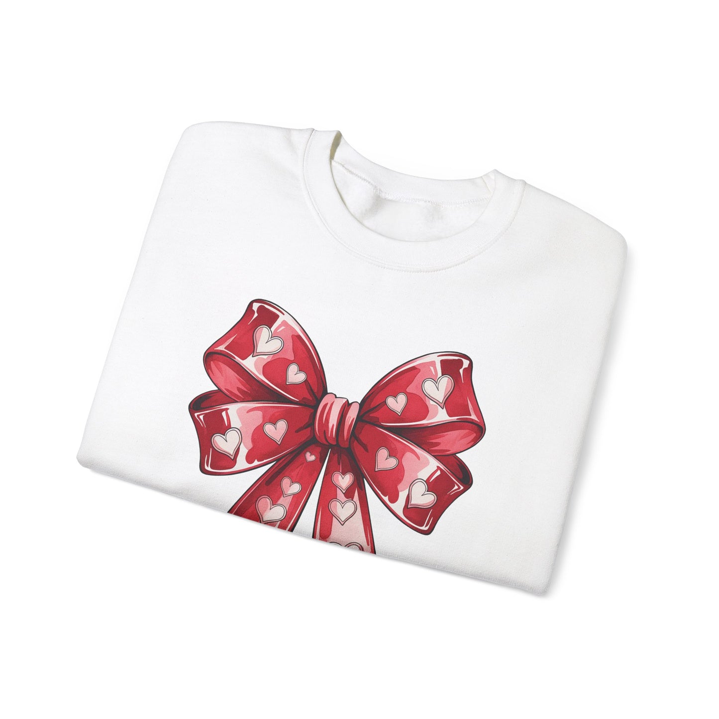 Coquette Red Bow Sweatshirt – Romantic Valentine’s Day Sweater