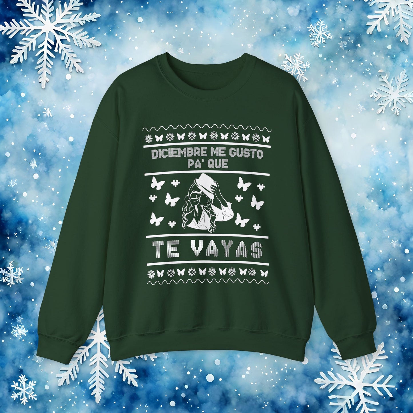 Diciembre Me Gustó Ugly Christmas Sweater – Jenni Lyrics Holiday Sweatshirt