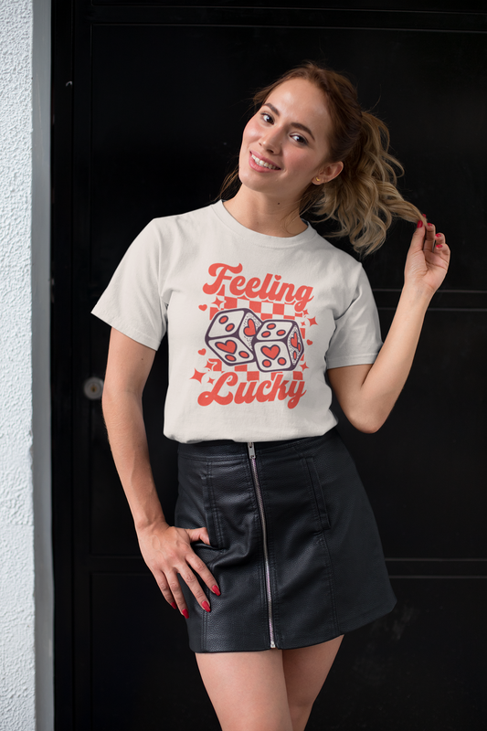 Feeling Lucky T-Shirt – Retro Valentine’s Dice Tee