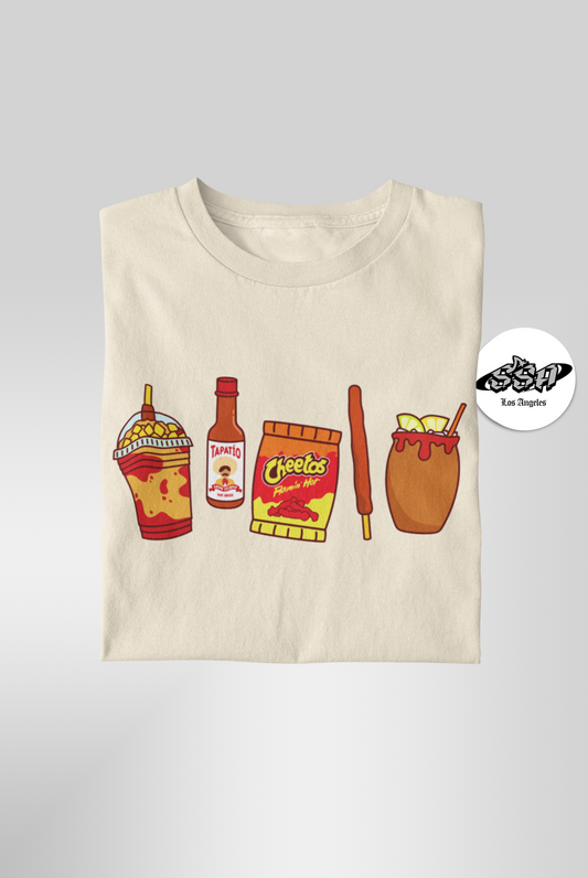 Pa’ Los Picositos T-Shirt – Chamoy, Hot Chips, & Hot Sauce Mexican Snack Tee