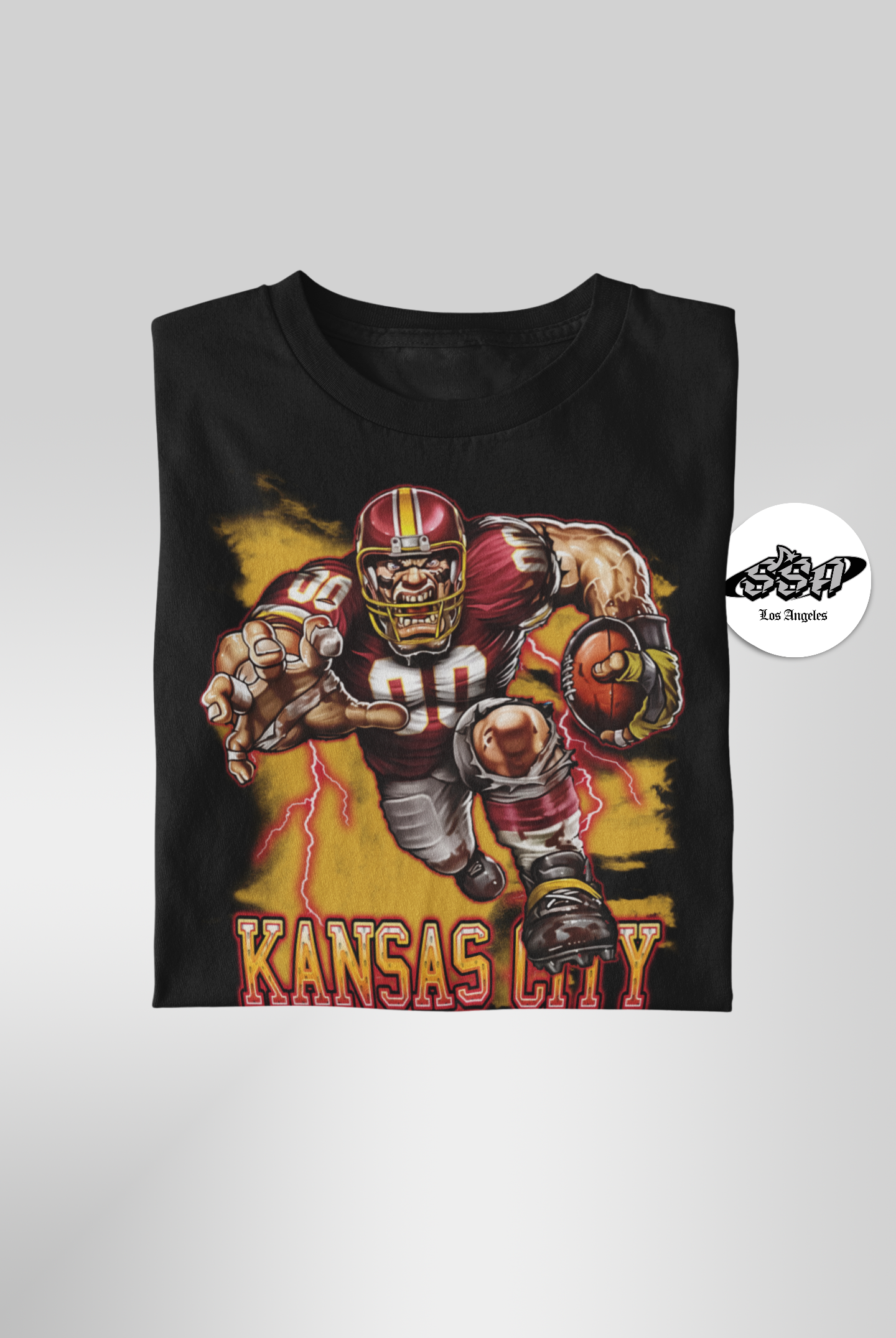 Kansas City Football Mascot Shirt – Red & Gold Fans Game Day Tee