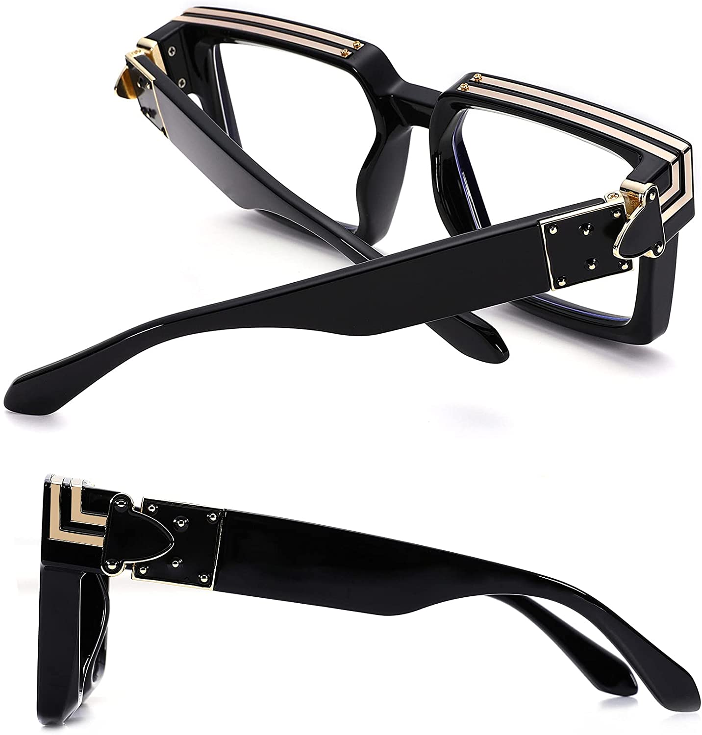 FEISHINI Fashion Cool High Quality Tiny Square Sunglasses Men Trumpet  Vintage Ins Luxury Brand Design Sun Glasses Millionair Man